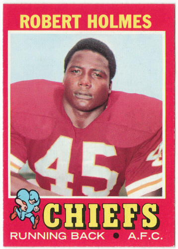 1971 Topps Football #254 Robert Holmes Rookie Card