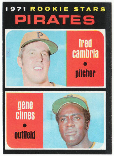 1971 Topps Baseball #27 Pirates Rookies Fred Cambria Gene Clines