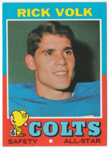 1971 Topps Football #32 Rick Volk Rookie Card