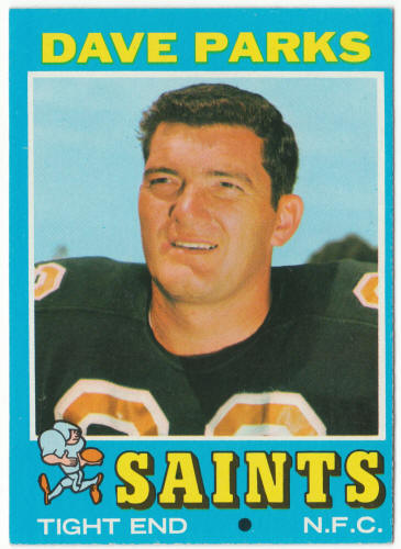 1971 Topps Football #37 Dave Parks
