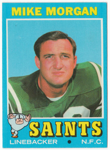 1971 Topps Football #57 Mike Morgan Rookie Card
