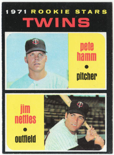 1971 Topps Baseball #74 Twins Rookies Jim Nettles Pete Hamm front