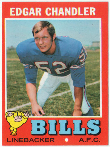 1971 Topps Football #86 Edgar Chandler Rookie Card