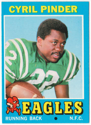 1971 Topps Football #87 Cyril Pinder Rookie Card