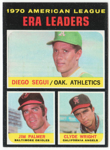 1971 Topps Baseball #67 AL ERA Leaders front