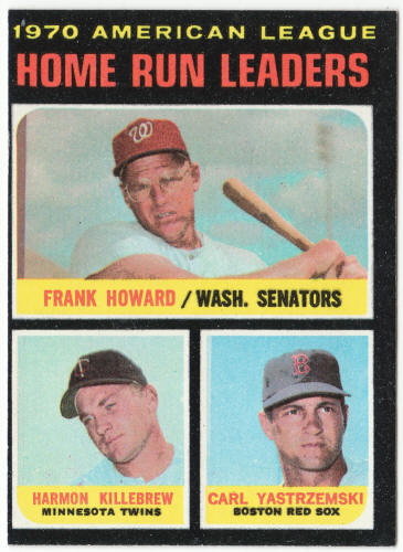 1971 Topps Baseball #65 AL Home Run Leaders front