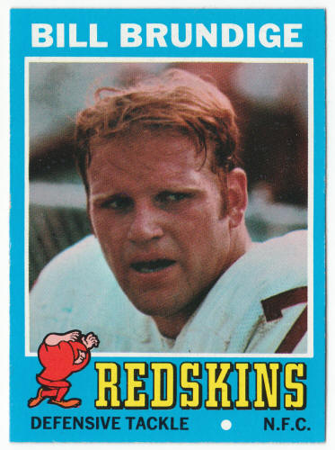 1971 Topps Football #216 Bill Brundige rookie