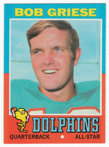 1971 Topps Football Bob Griese #160 front