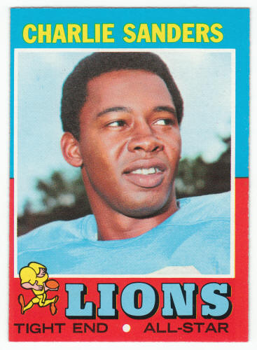 1971 Topps Football Charlie Sanders #210 rookie front