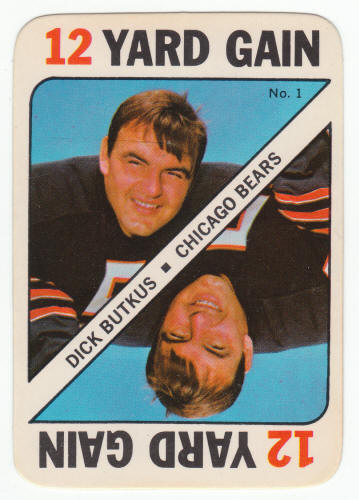 1971 Topps Insert Card 1 Dick Butkus