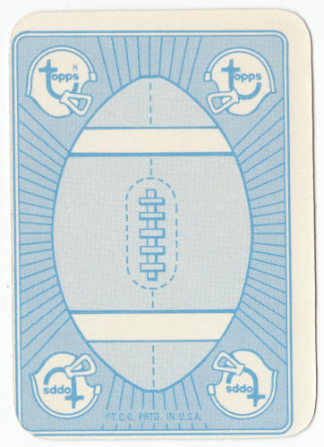 1971 Topps Football Insert Card 13 Bill Nelsen back