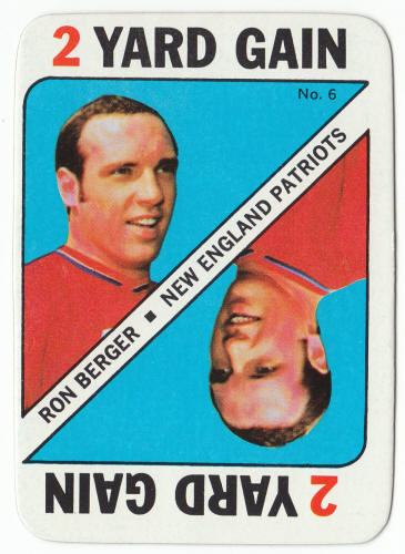 1971 Topps Football Insert Rookie Card 6 Ron Berger front