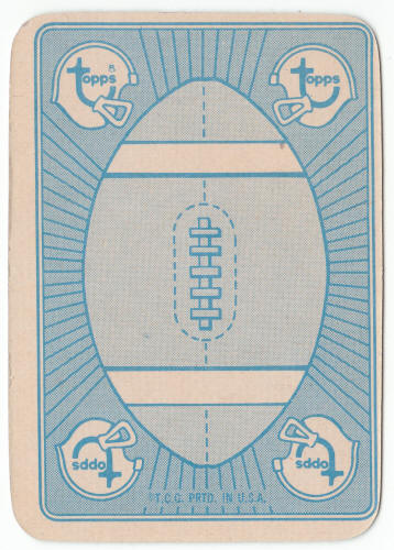 1971 Topps Football Insert Rookie Card 6 Ron Berger back