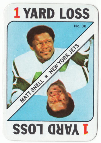 1971 Topps Football Insert Card 38 Matt Snell