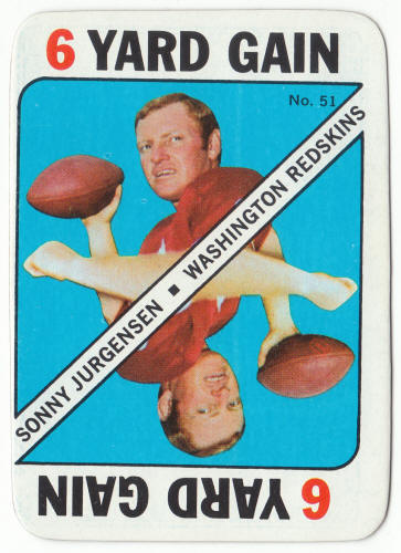 1971 Topps Football Insert Card 51 Sonny Jurgensen
