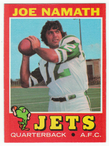 1971 Topps Football Joe Namath #250 front