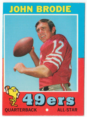 1971 Topps Football #100 John Brodie front