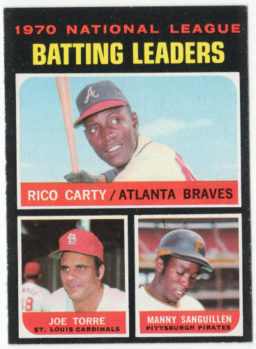 1971 Topps Baseball #62 NL Batting Leaders front