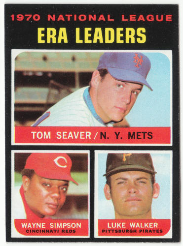 1971 Topps Baseball #68 NL ERA Leaders front
