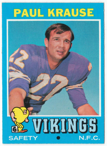 1971 Topps Football #158 Paul Krause front