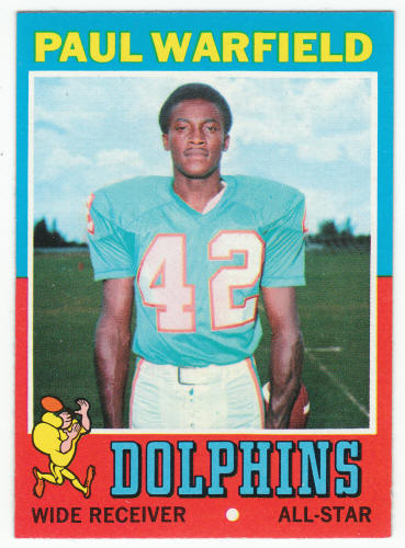 1971 Topps Football Paul Warfield #261 front