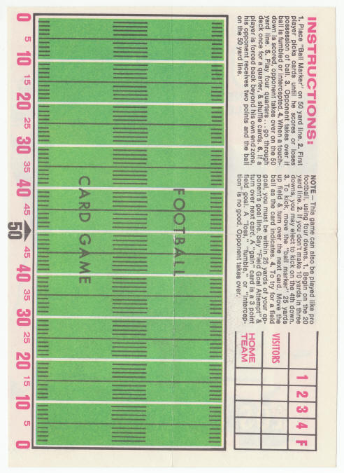 1971 Topps Insert Poster Merlin Olsen back