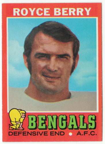 1971 Topps Football #182 Royce Berry