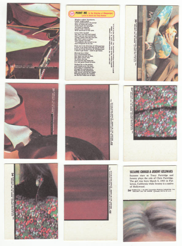 1972 A&BC Partridge Family Cards