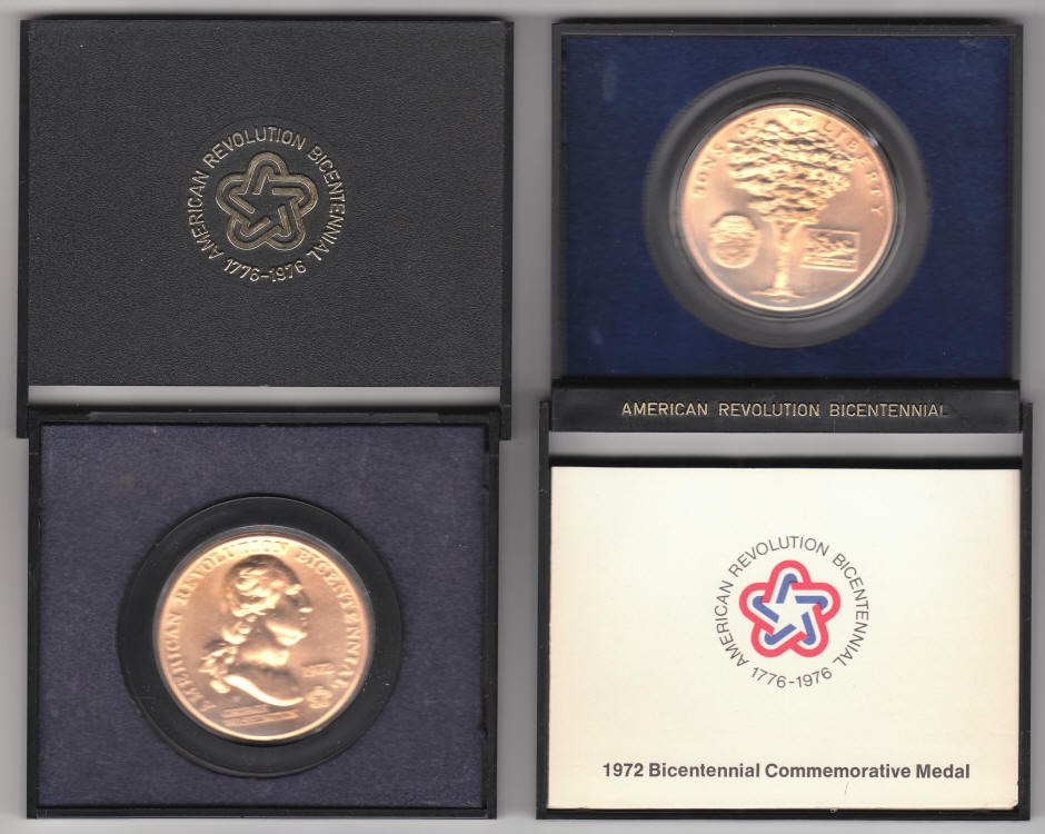 1972 American Revolution Bicentennial Commemorative Bronze Medals