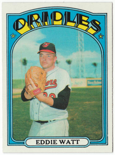 1972 Topps Baseball #128 Eddie Watt