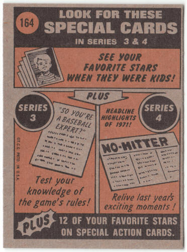 1972 Topps Baseball #164 Tug McGraw In Action