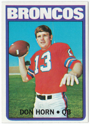 1972 Topps Football #178 Don Horn