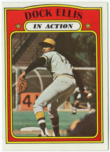 1972 Topps Baseball #180 Dock Ellis In Action