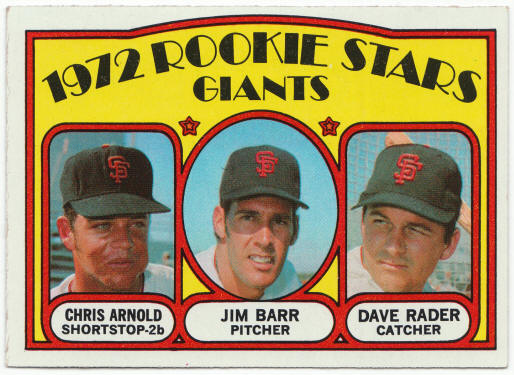 1972 Topps Baseball #232 Giants Rookies