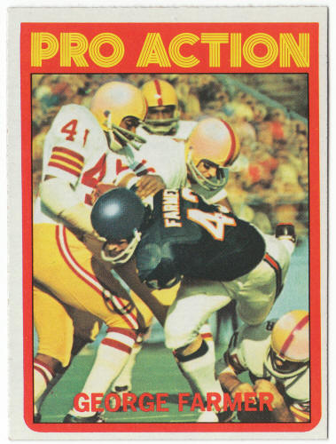 1972 Topps Football #252 George Farmer Pro Action
