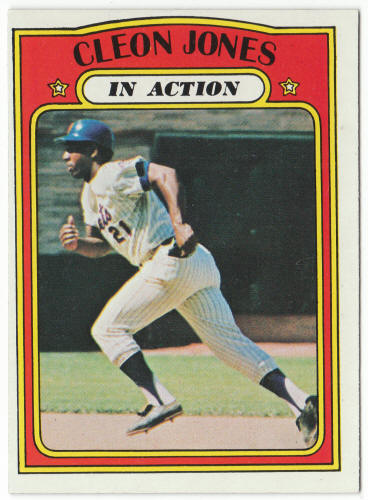 1972 Topps Baseball #32 Cleon Jones In Action