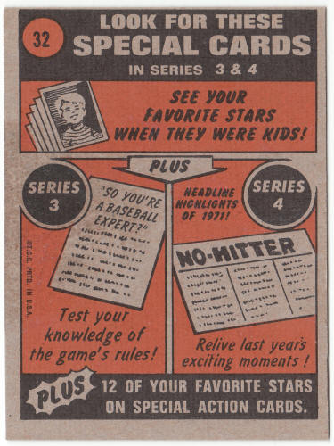 1972 Topps Baseball #32 Cleon Jones In Action