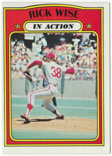 1972 Topps Baseball #44 Rick Wise In Action