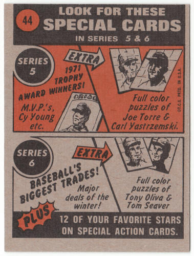 1972 Topps Baseball #44 Rick Wise In Action