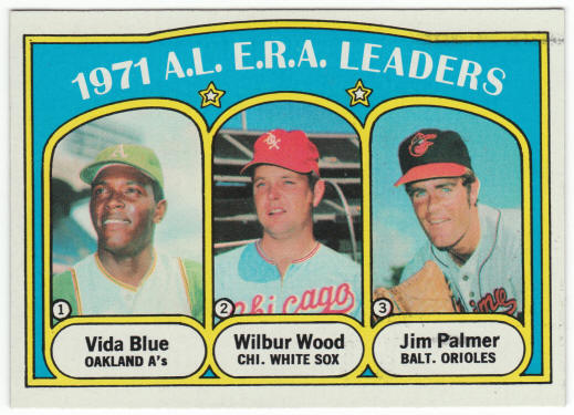 1972 Topps #92 AL ERA Leaders front