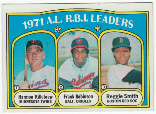 1972 Topps #88 AL RBI Leaders front