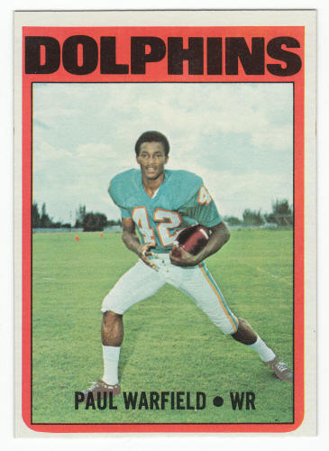 1972 Topps Paul Warfield #167 Ex/M front