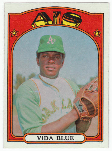 1972 Topps Vida Blue #169 front