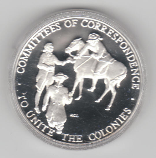 1973 US Bicentennial Commemorative Medal Sterling Silver Proof Reverse