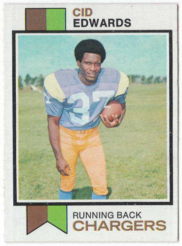 1973 Topps Football #13 Cid Edwards Rookie Card