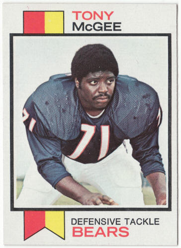 1973 Topps Football #228 Tony McGee Rookie Card