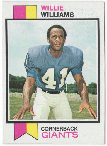 1973 Topps Football #231 Willie Williams Rookie Card
