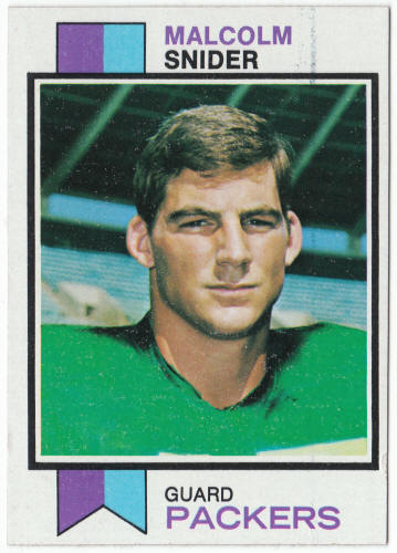 1973 Topps Football #237 Malcolm Snider Rookie Card