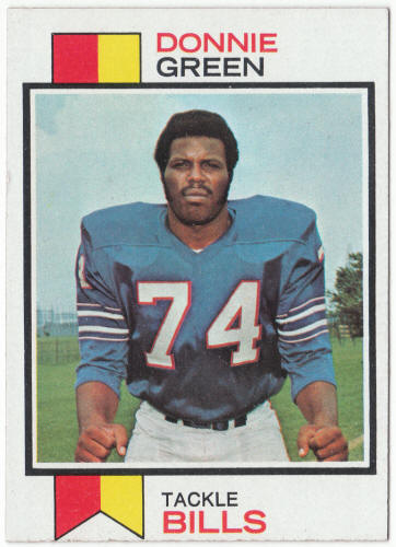 1973 Topps Football #258 Donnie Green Rookie Card