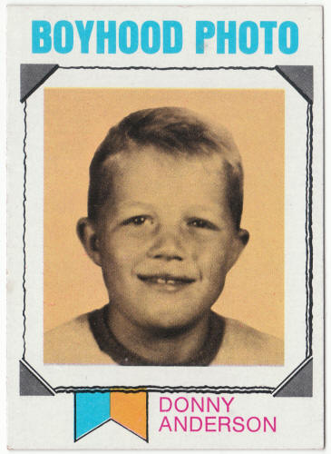 1973 Topps Football #265 Donny Anderson Boyhood Photo